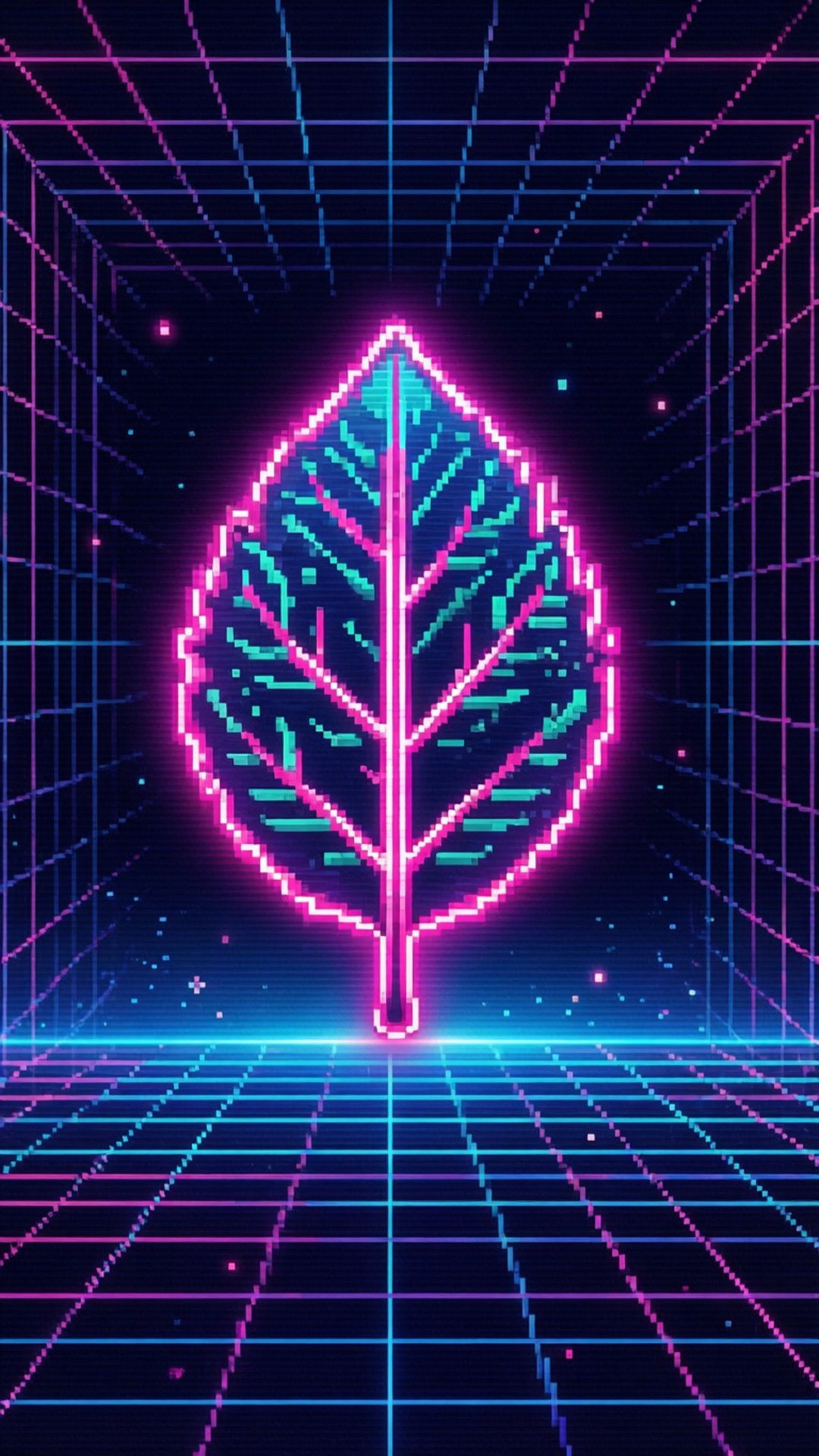 Retro Pixel Leaf Fonds d'écran