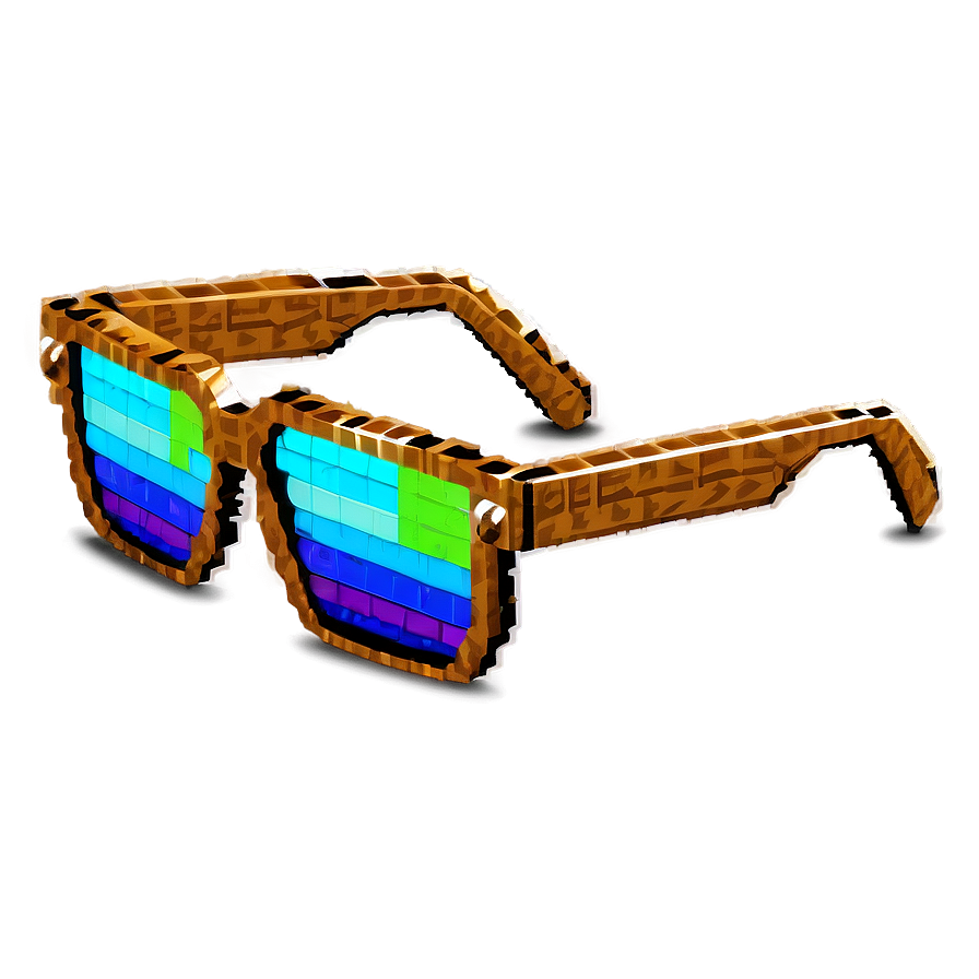 Retro Pixelated Sunglasses Png 06242024 PNG