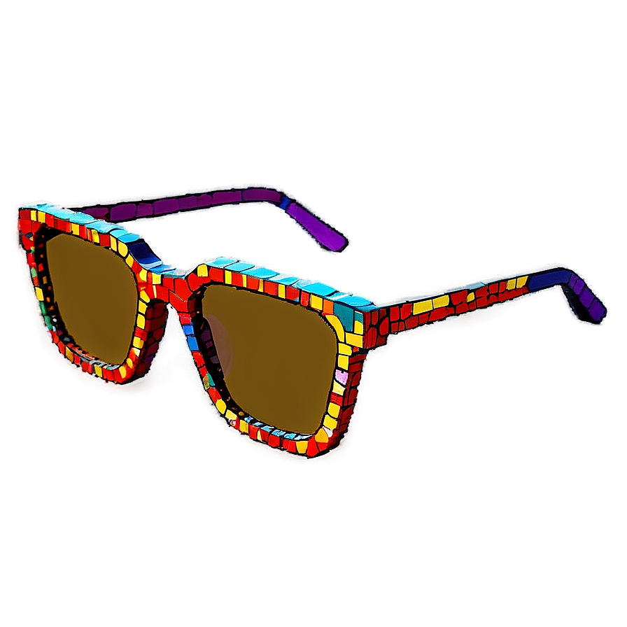 Retro Pixelated Sunglasses Png Hdj66 PNG