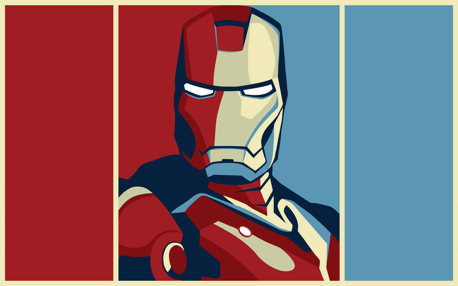 Retro Pop Art Iron Man Superhelt æstetik Design Wallpaper