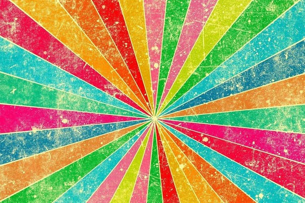 Retro Rays Rainbow Background Wallpaper