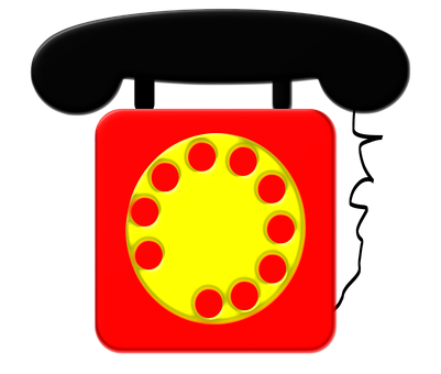 Retro Red Phone Dialer PNG