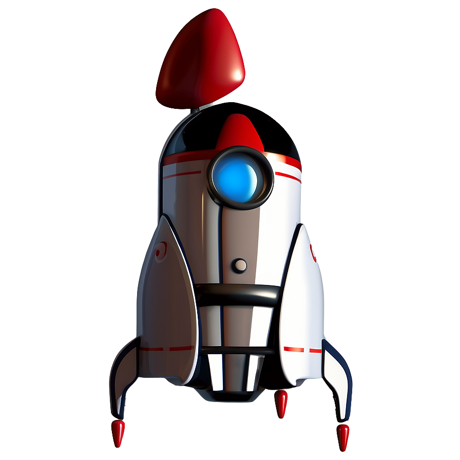 Retro Rocketship Png 06132024 PNG