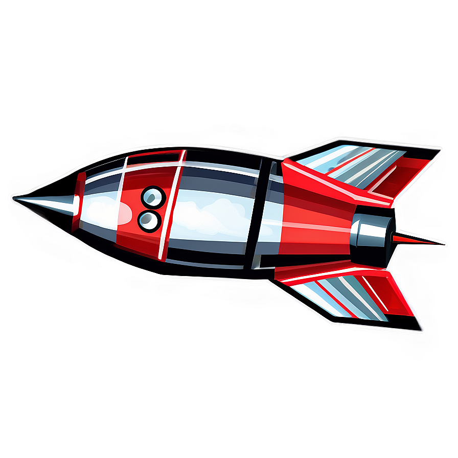 Retro Rocketship Png Obt PNG