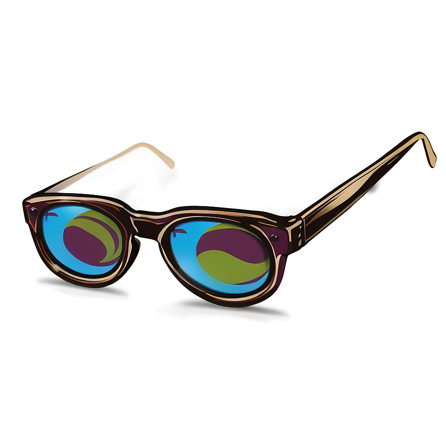 Retro Round Glasses Png Afc PNG