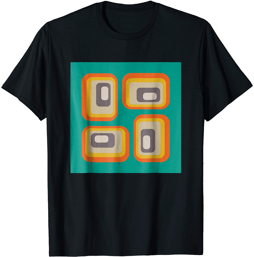 Retro Rounded Rectangle Tshirt Design PNG