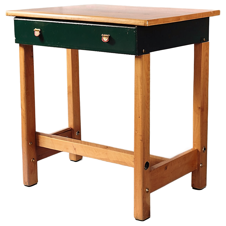 Retro School Desk Png 05042024 PNG