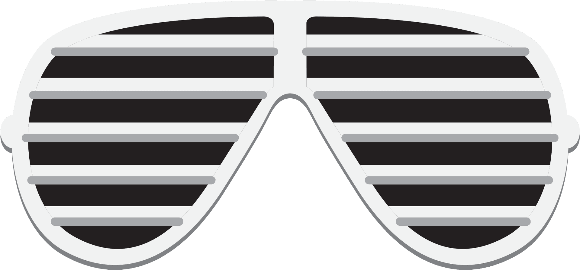 Retro Slatted Sunglasses PNG