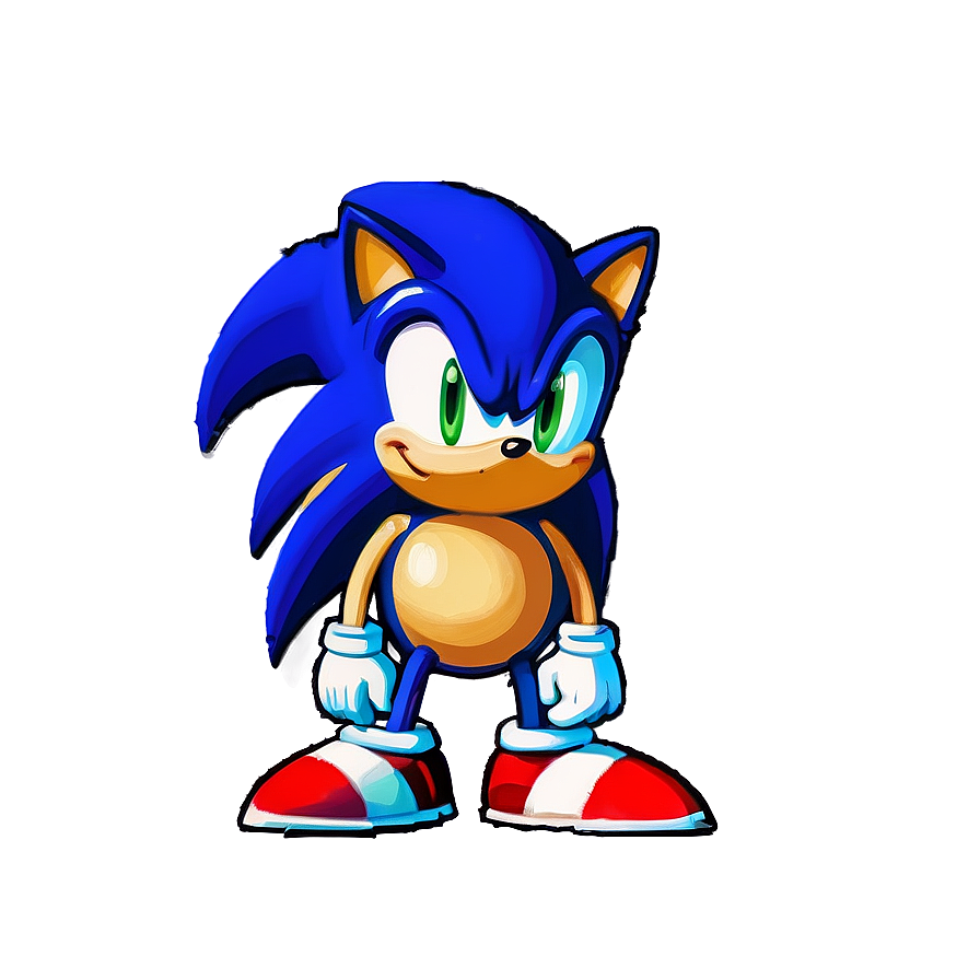 Retro Sonic Sprite Png 05232024 PNG