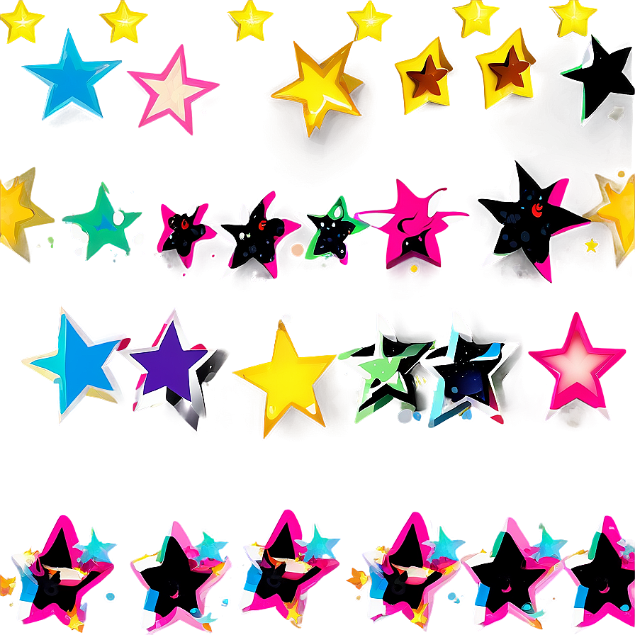 Retro Stars Transparent Png Pte PNG