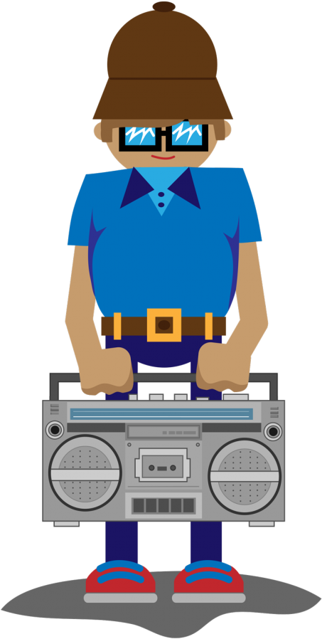 Retro Style Boombox Carrier PNG