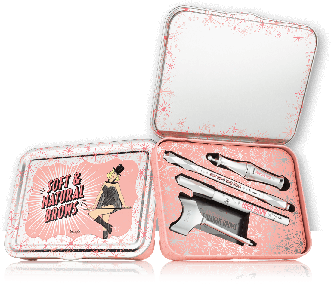 Retro Style Brow Makeup Kit PNG