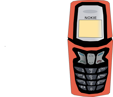 Retro Style Flip Phone Illustration PNG