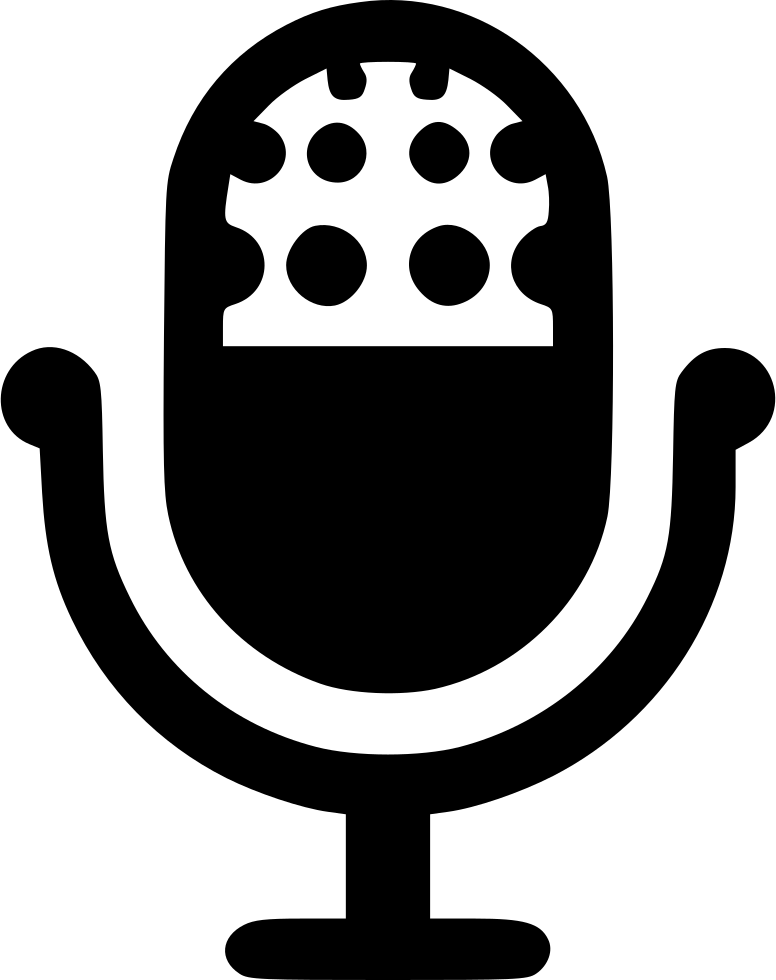 Retro Style Microphone Icon PNG