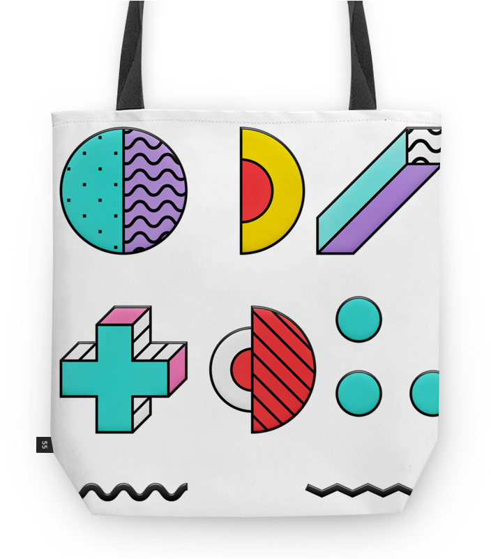 Download Retro Style Pattern Tote Bag | Wallpapers.com
