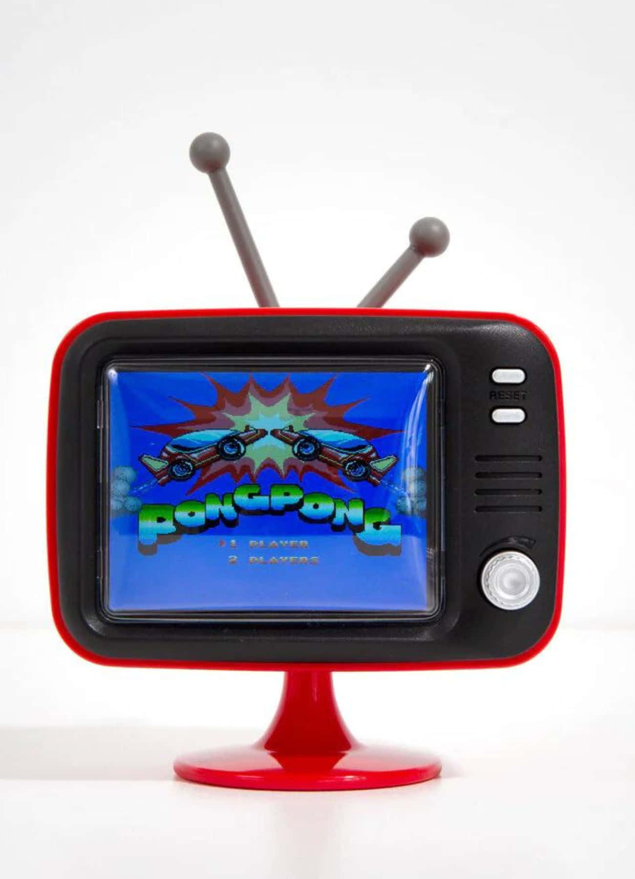 Télévision Portable Rétro Avec Écran De Jeu Fond d'écran