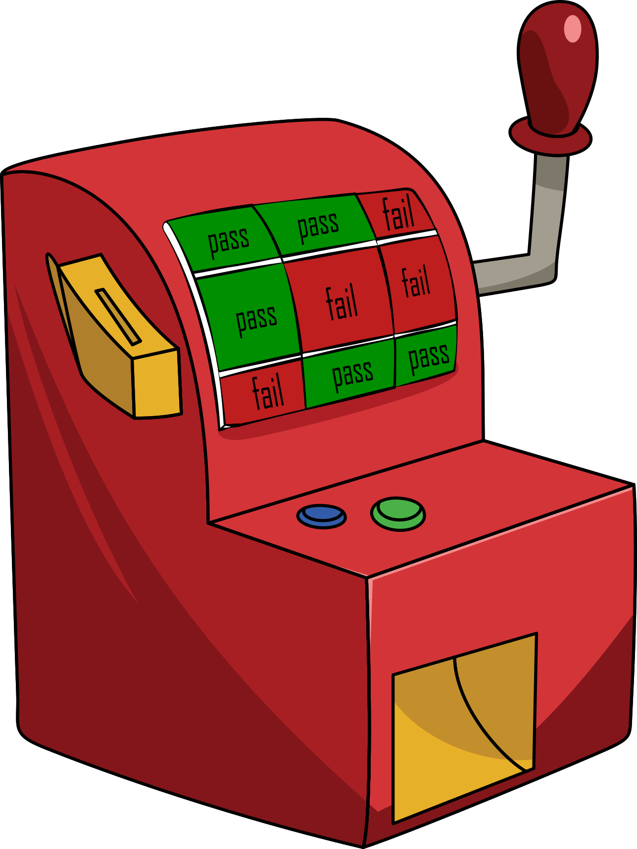 Retro Style Slot Machine Illustration PNG
