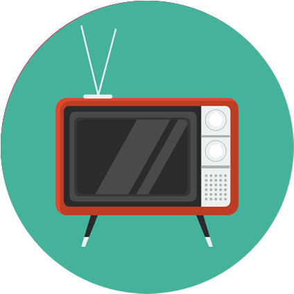 Retro Style Television Icon PNG