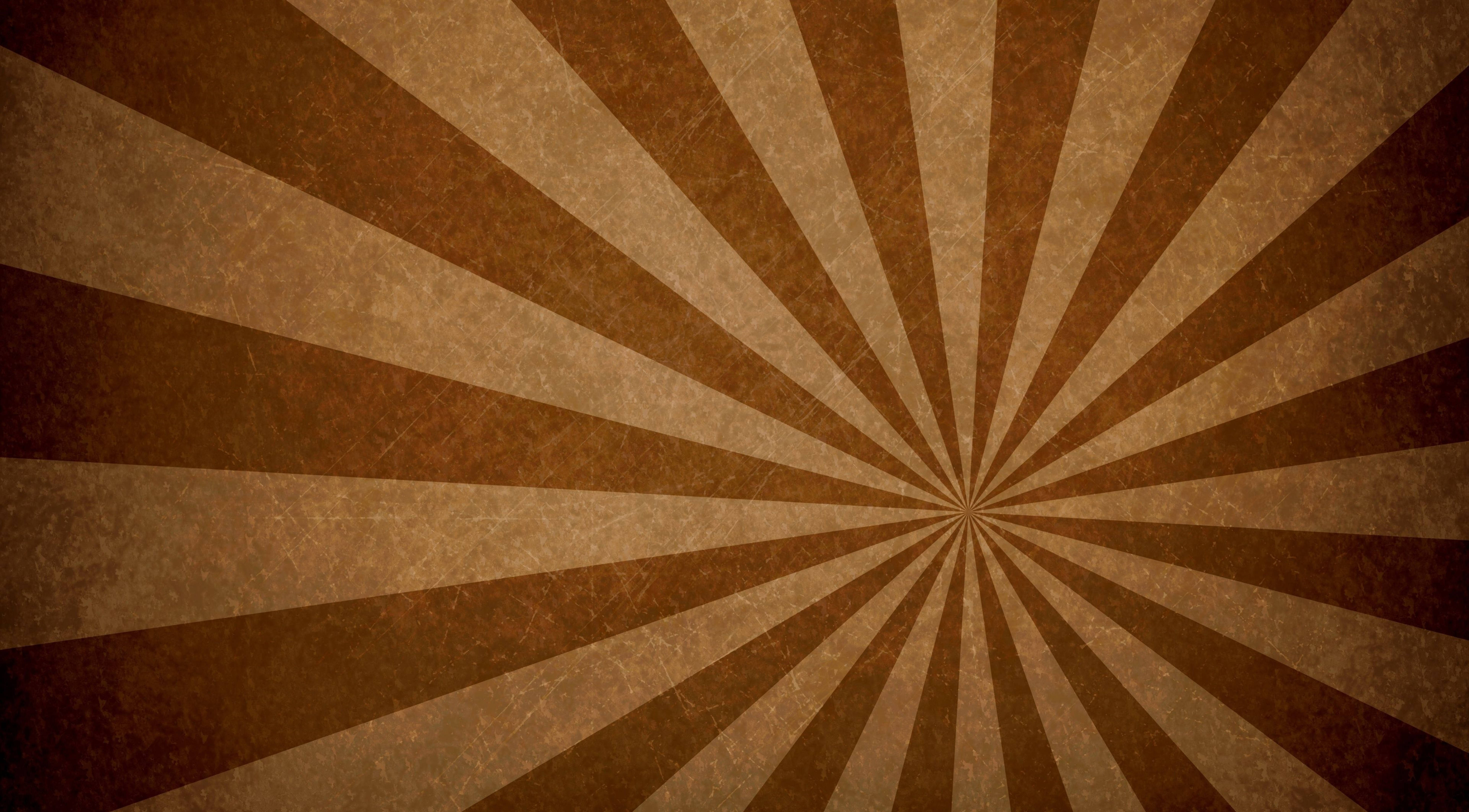 Retro Sunrays Pattern Brown Shades 4k Background