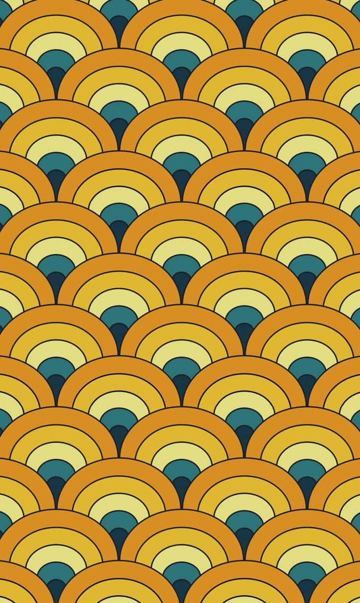 Retro Sunrise Pattern Wallpaper Wallpaper