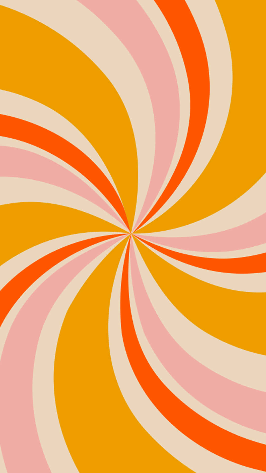 Retro Swirl Orange Pink Aesthetic Wallpaper