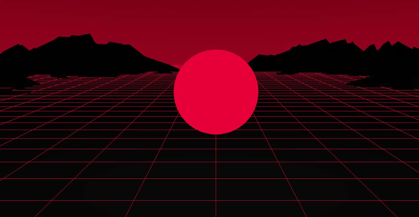 Retro Synthwave Sunset Wallpaper