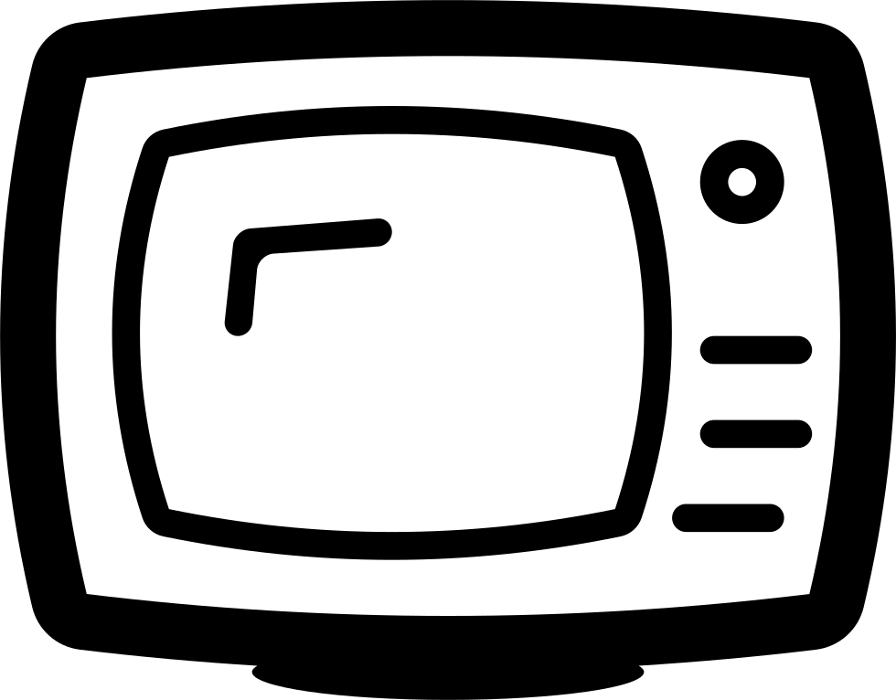 Retro T V Icon Vector PNG