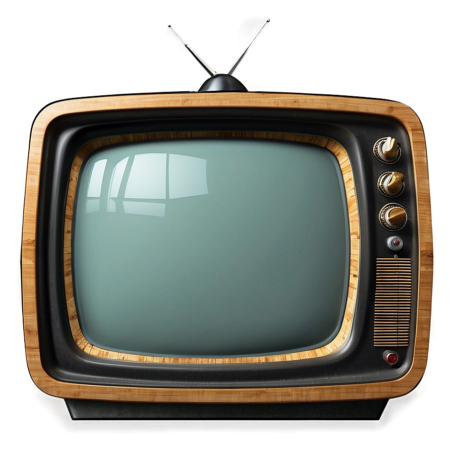 Retro Television Front View Png Mmw39 PNG