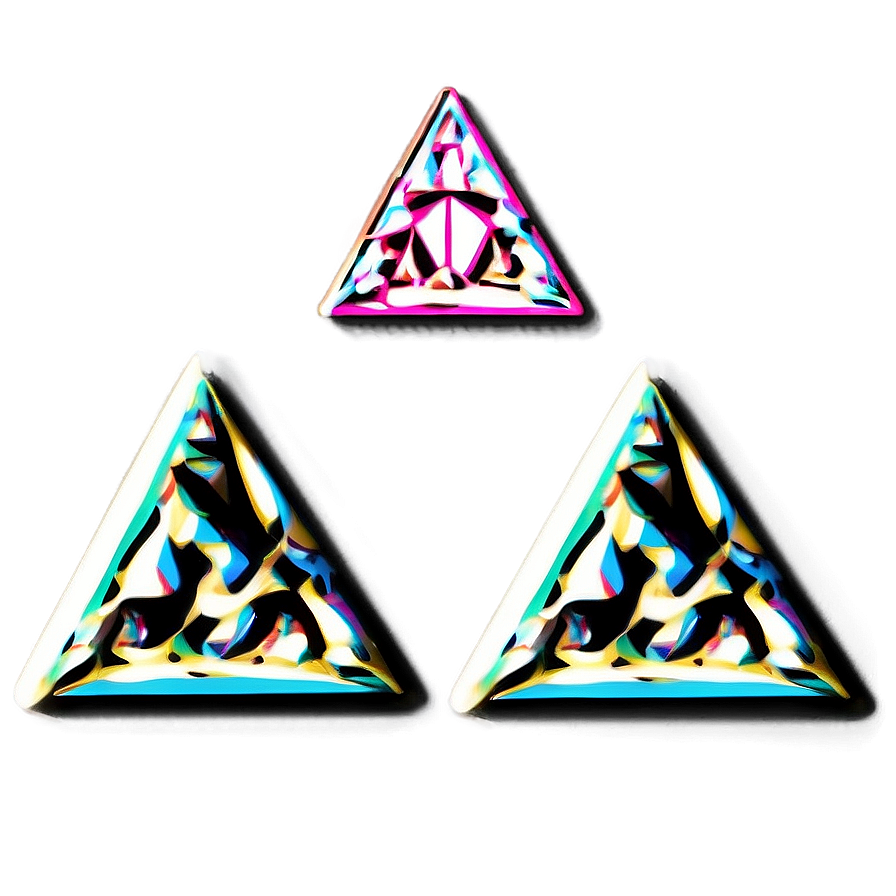 Retro Triforce Poster Png 05242024 PNG