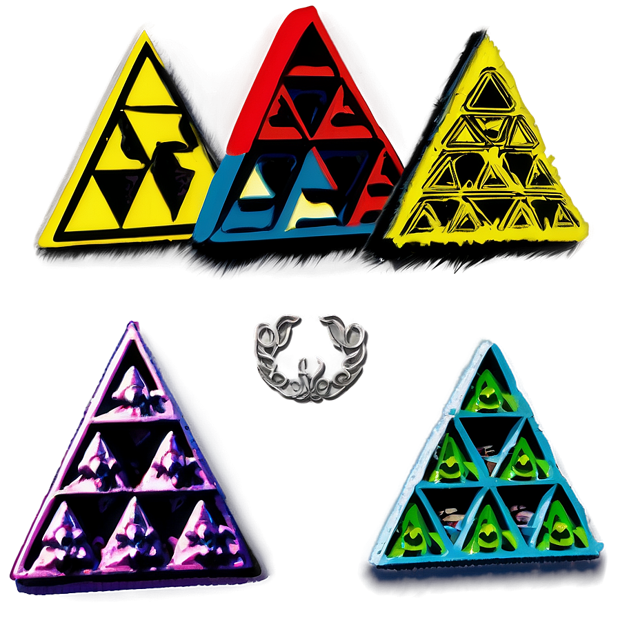 Retro Triforce Poster Png 05242024 PNG