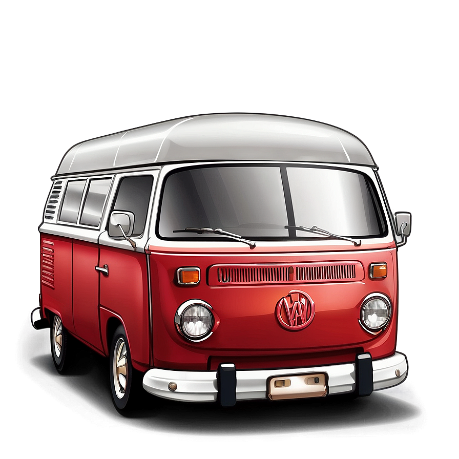 Retro Van Clipart Png 06202024 PNG