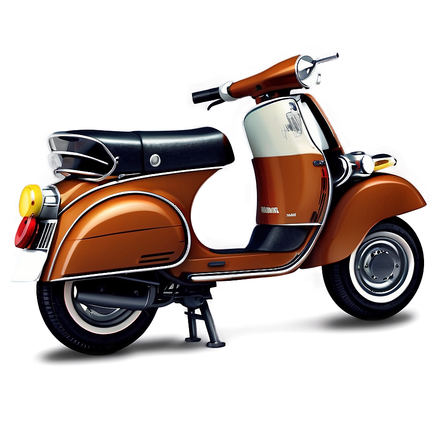 Retro Vespa With Helmet Png 06252024 PNG