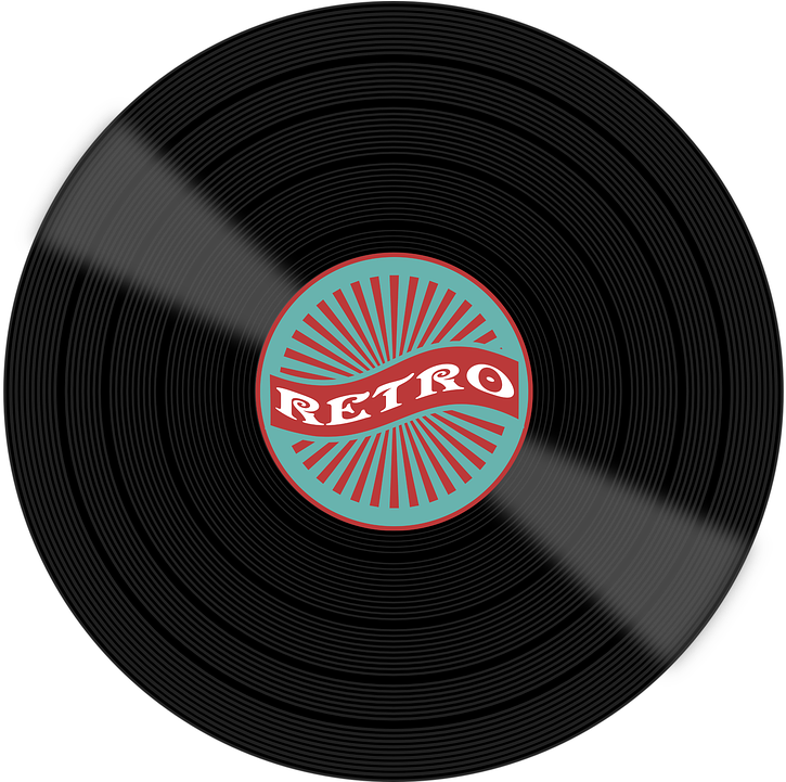 Retro Vinyl Record PNG