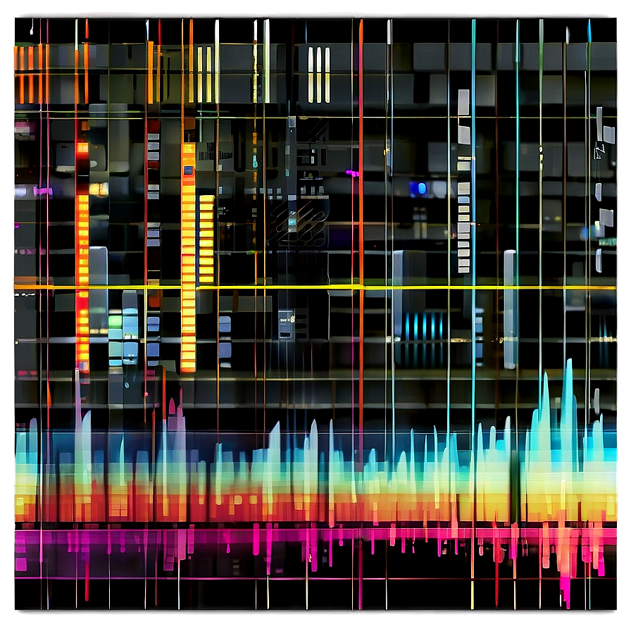 Retro Waveform Png Qdl7 PNG