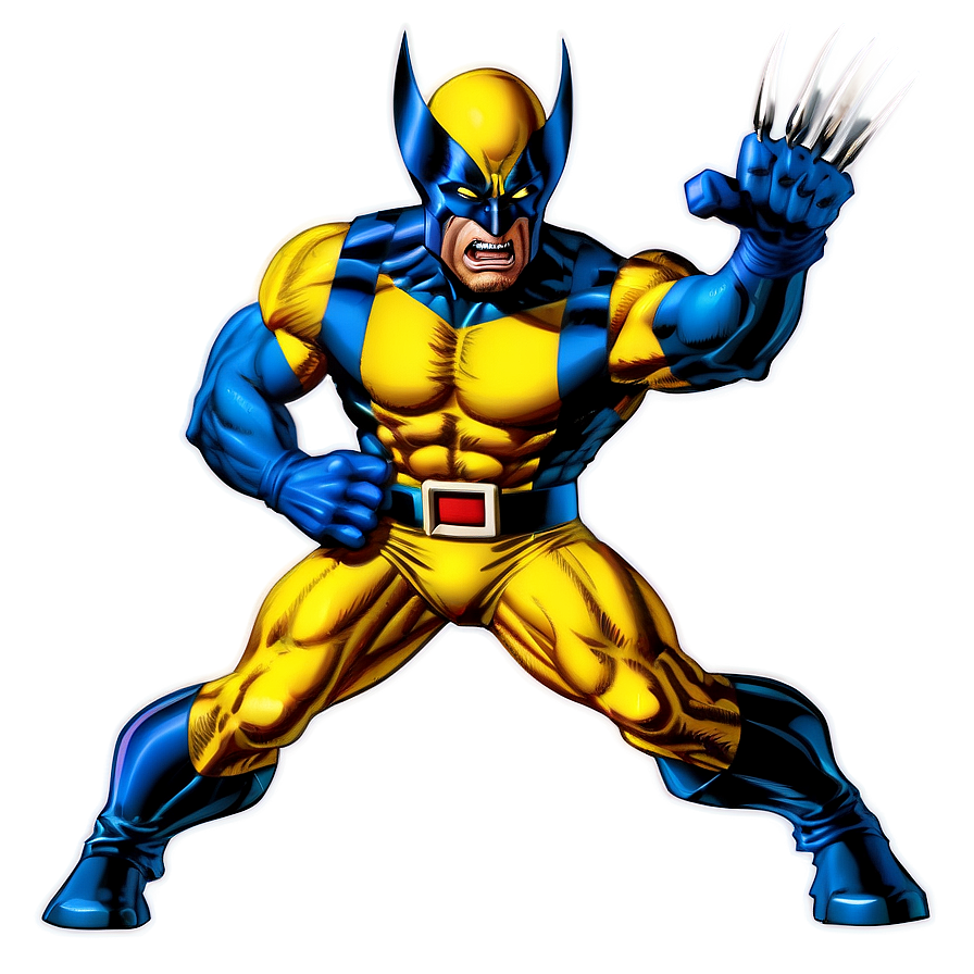 Download Retro Wolverine Costume Png Vlv | Wallpapers.com