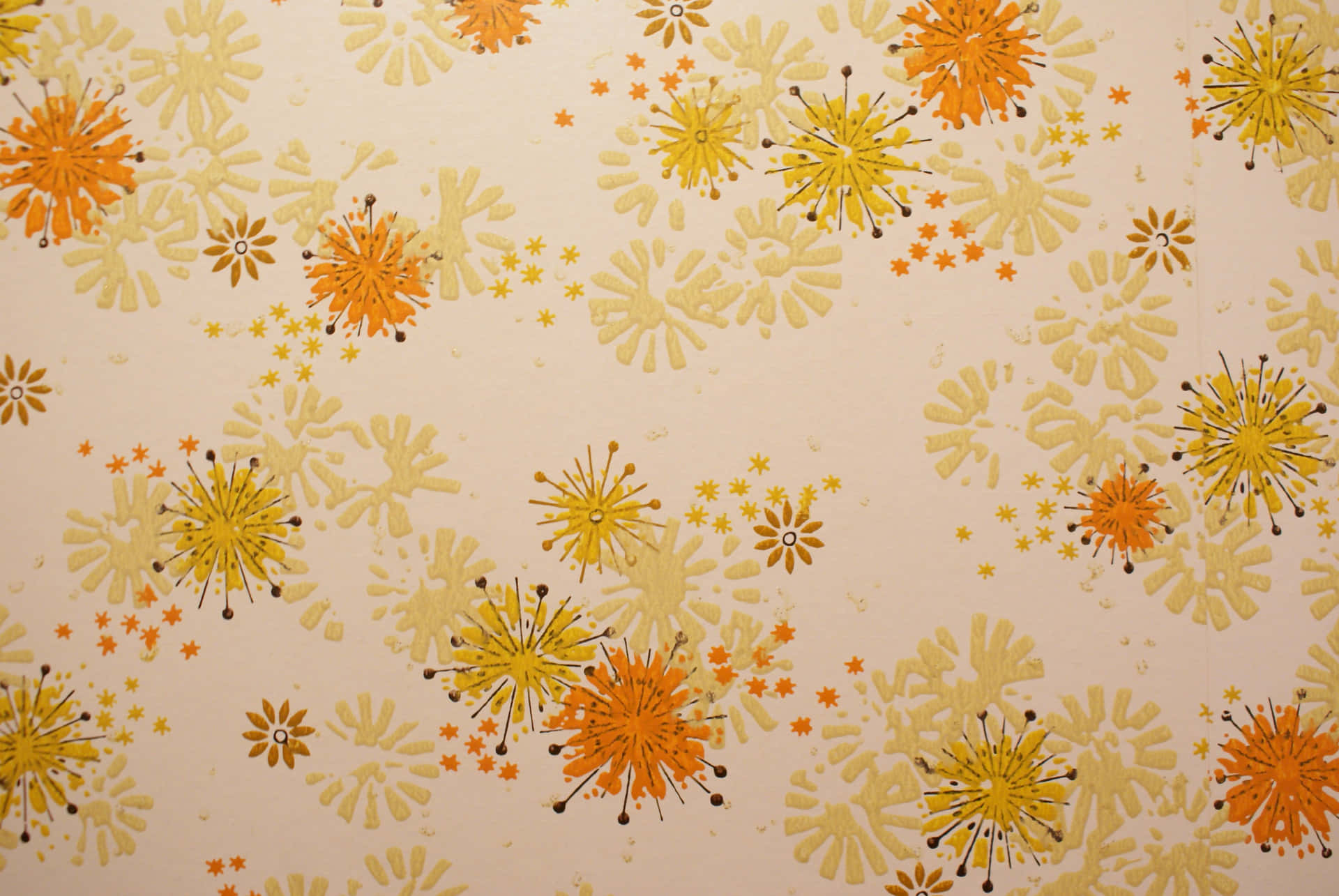 En tapet med et mønster af blomster Wallpaper