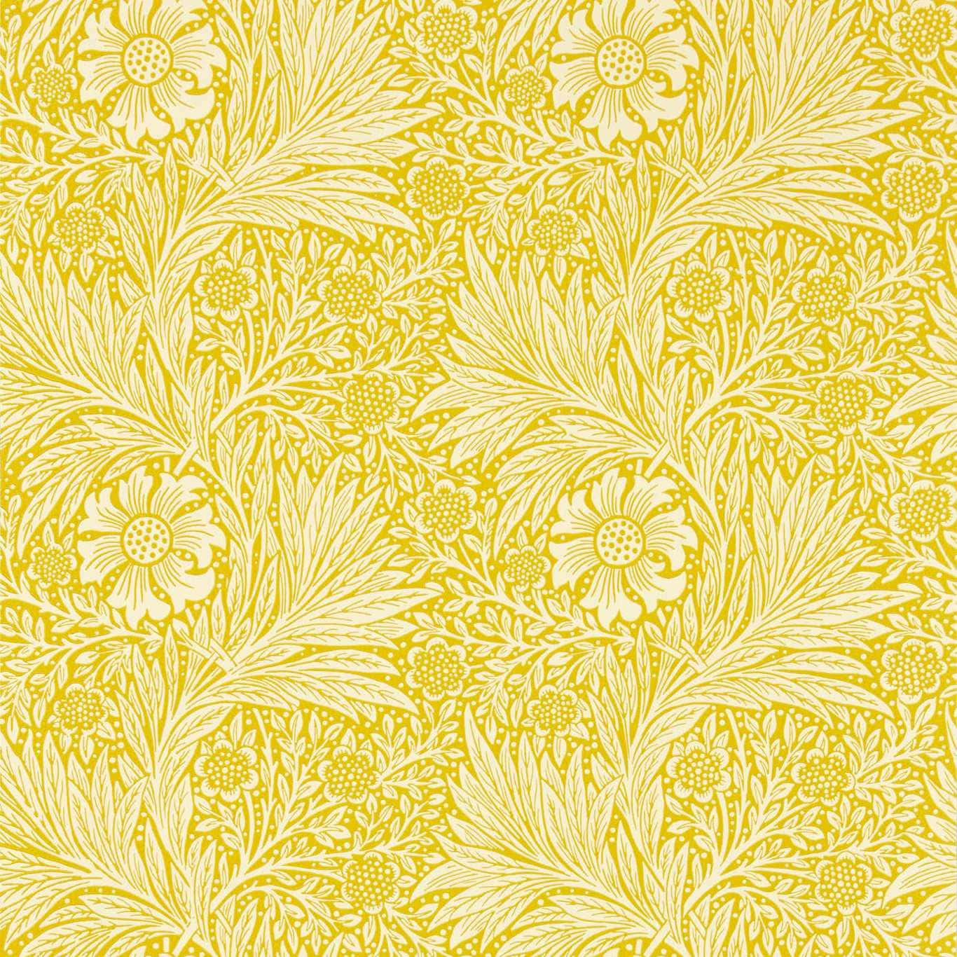 Add a Pop of Color with a Retro Yellow Vibes Wallpaper