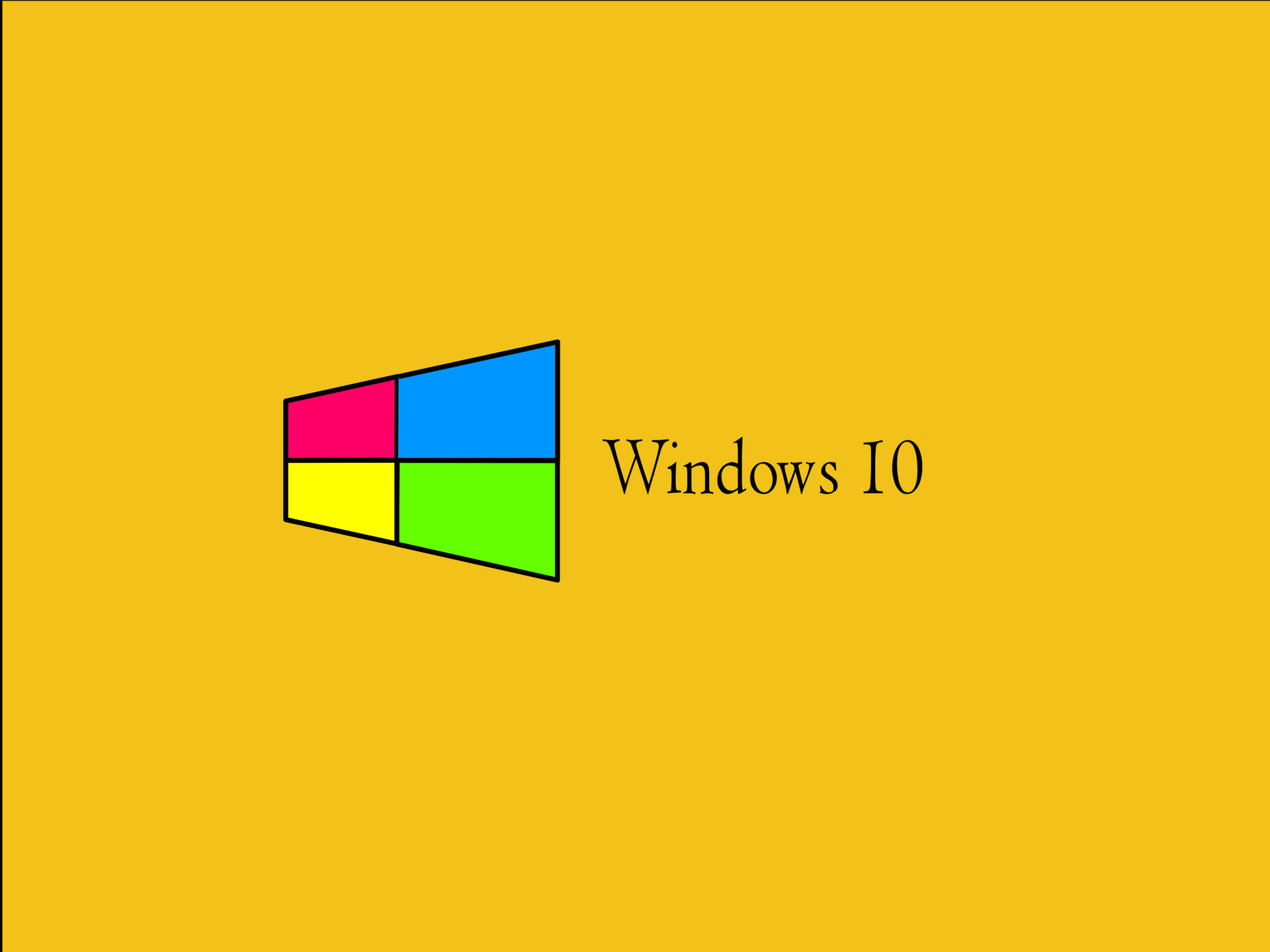 Retro Yellow Windows 10 Hd Wallpaper