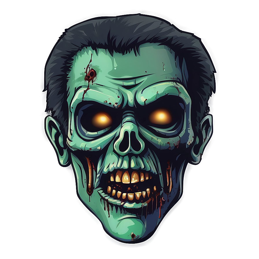 Retro Zombie Illustration Png Djg47 PNG