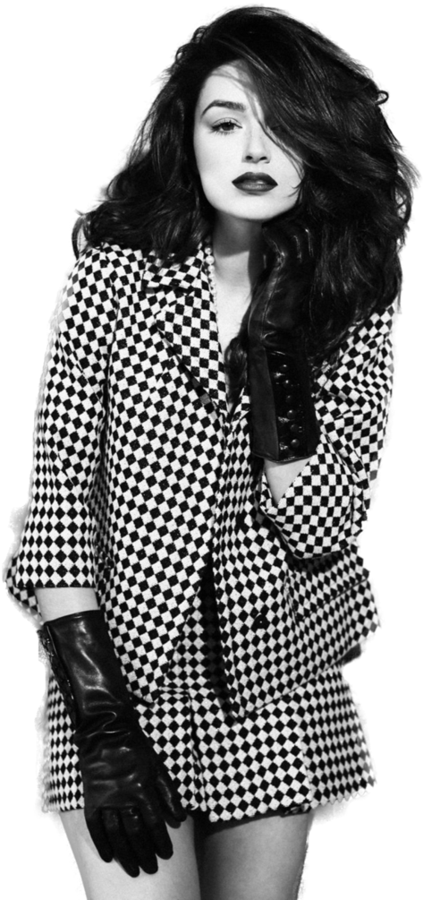 Retro_ Checkered_ Fashion_ Photoshoot PNG