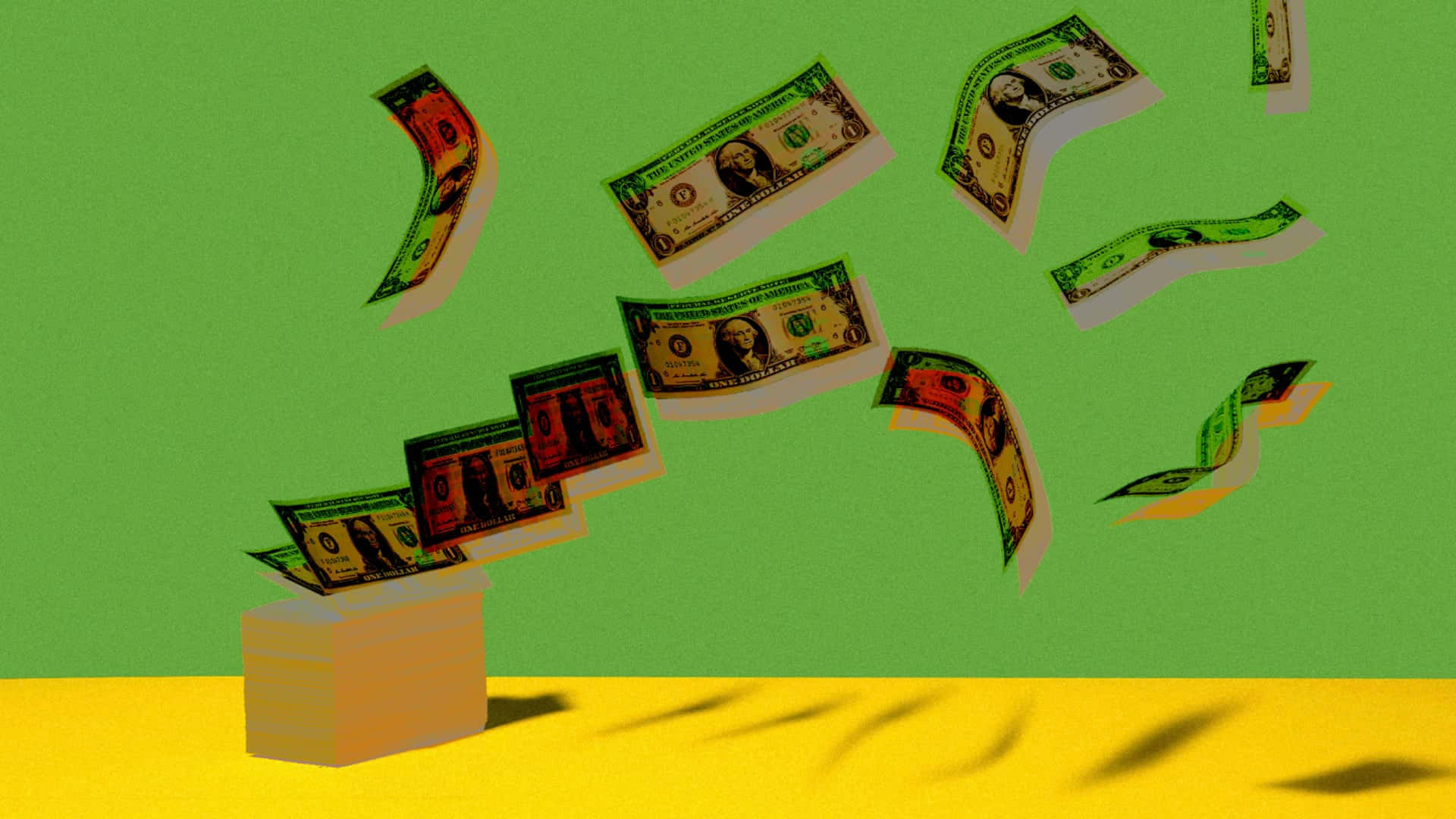 Retroactive Cartoon Money Wallpaper