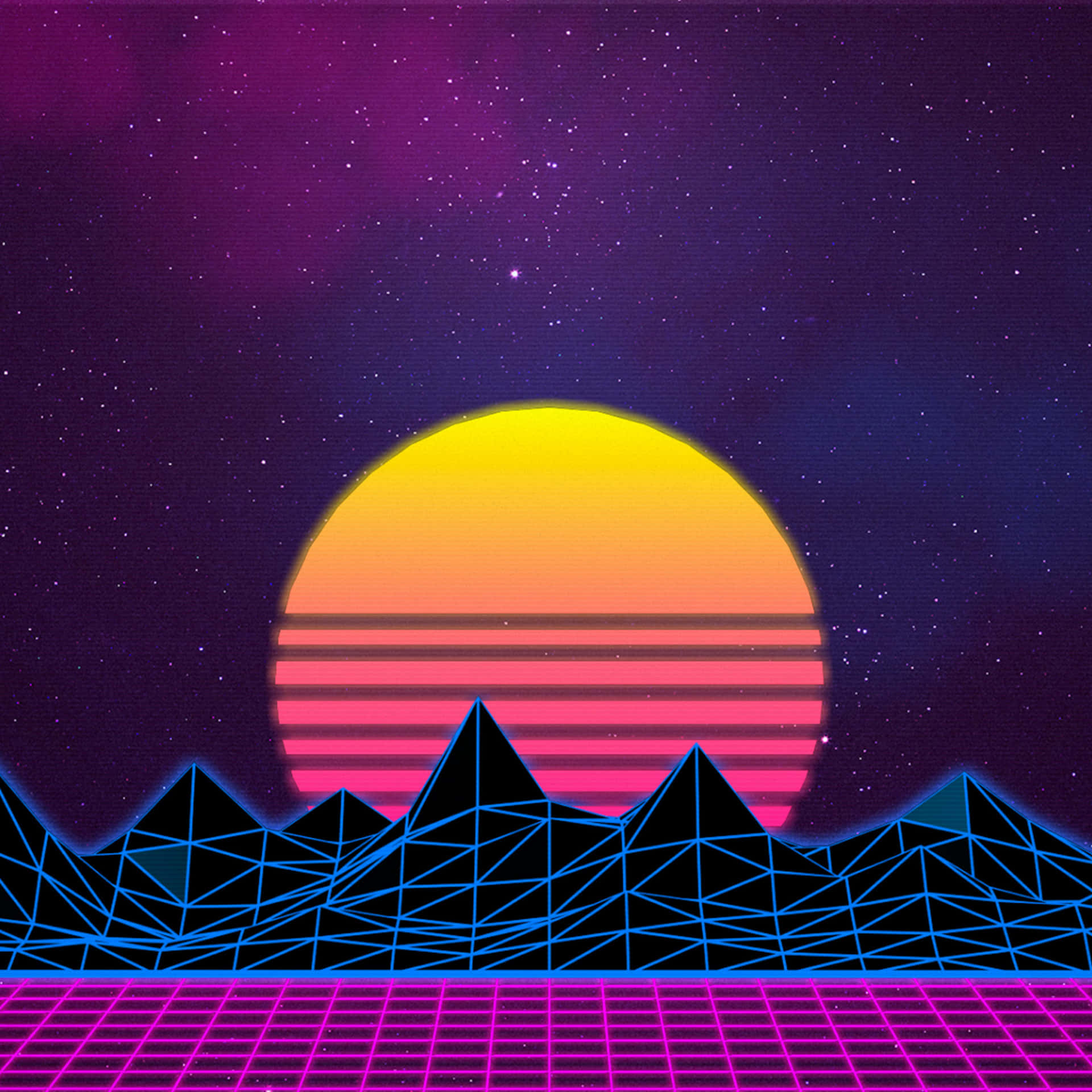 Cruise Through Cyber Space with Retro Wave Aesthetics