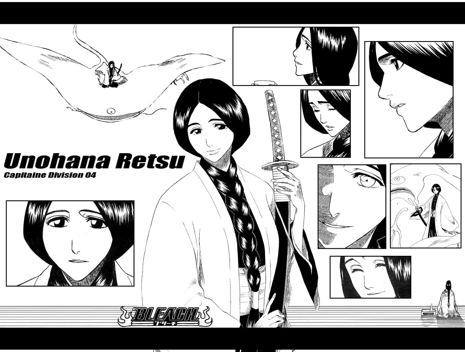 Retsu Unohana - One of the four current captains in the anime series, Bleach. Wallpaper
