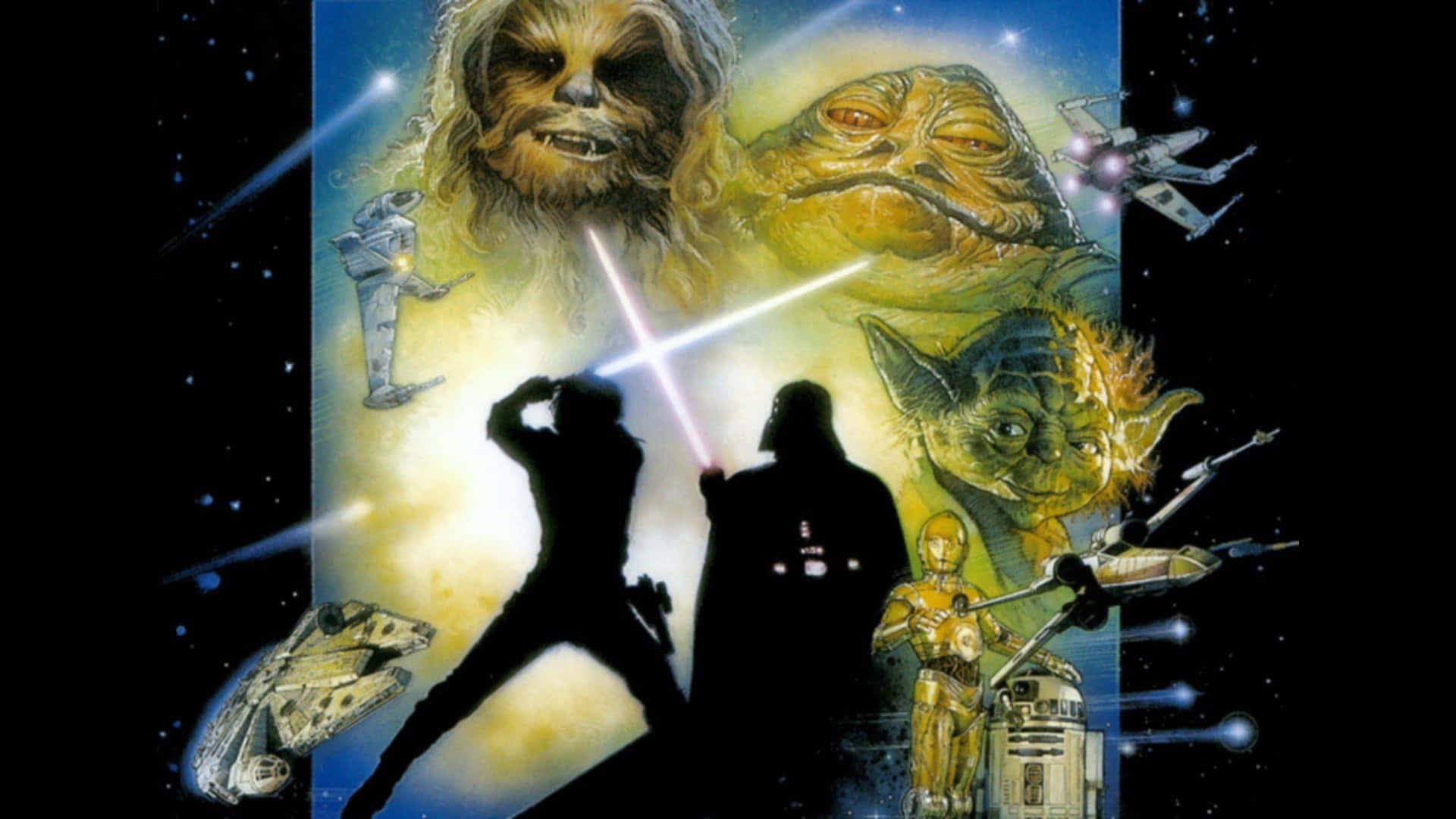 The Return of the Jedi - Epic Battle and Unforgettable Characters Wallpaper