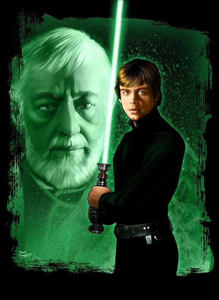 Luke Skywalker Confronts Emperor Palpatine in Return of the Jedi Wallpaper