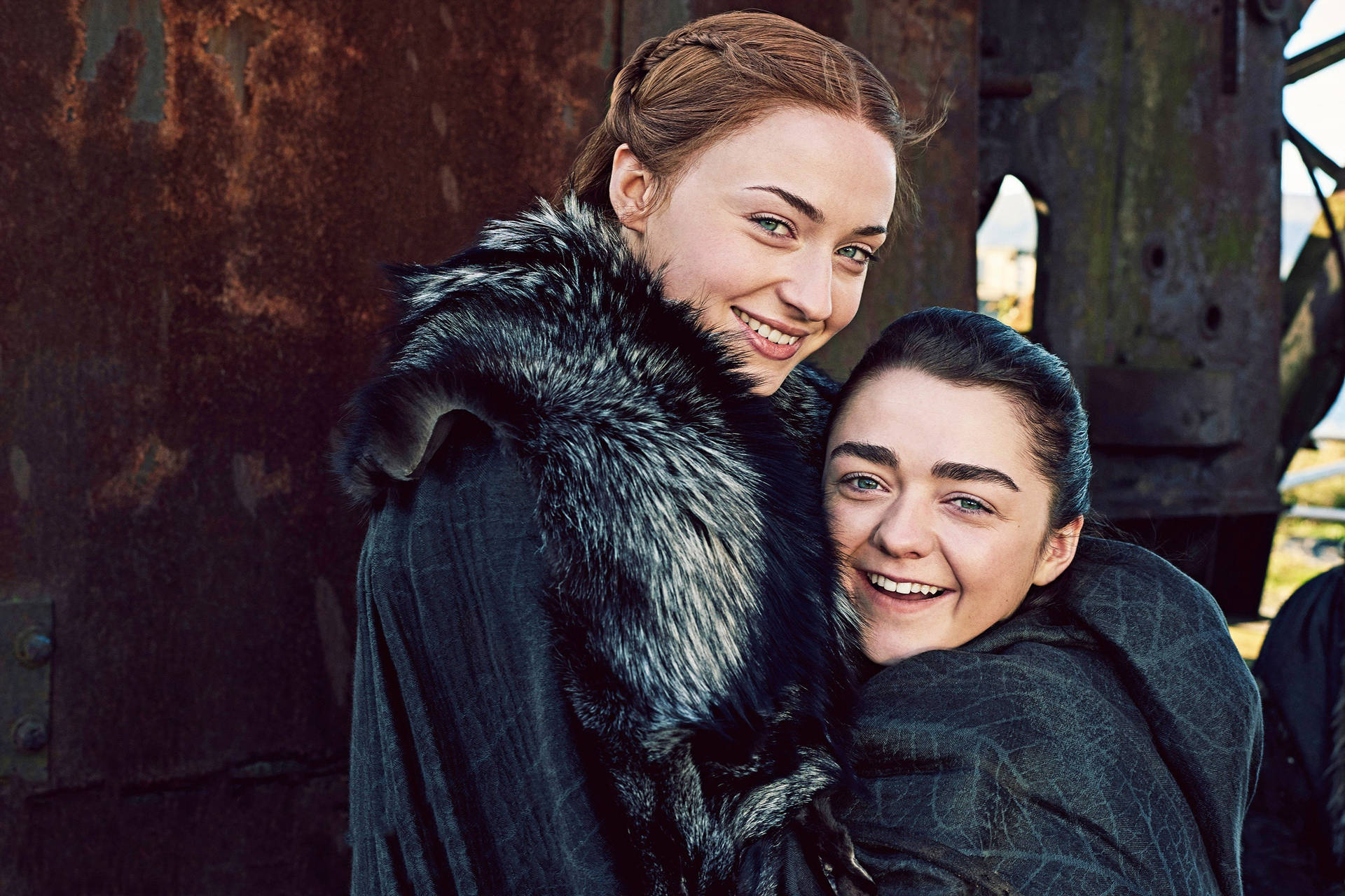 Reunited Arya&Sansa Stark Wallpaper