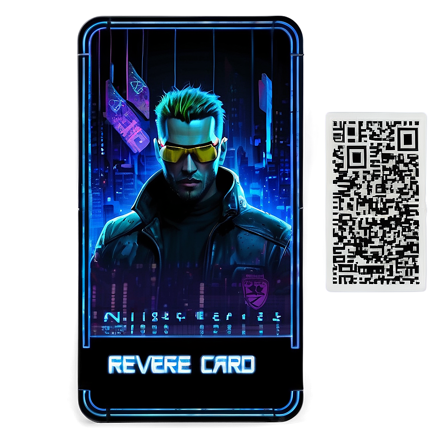 Reverse Card With Cyberpunk Style Png 06272024 PNG