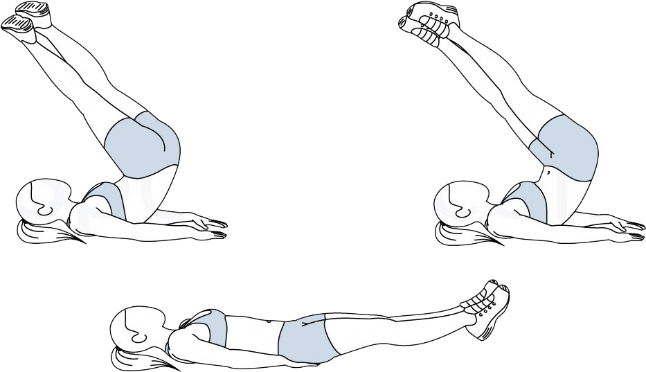 Reverse Crunch Exercise Demonstration PNG