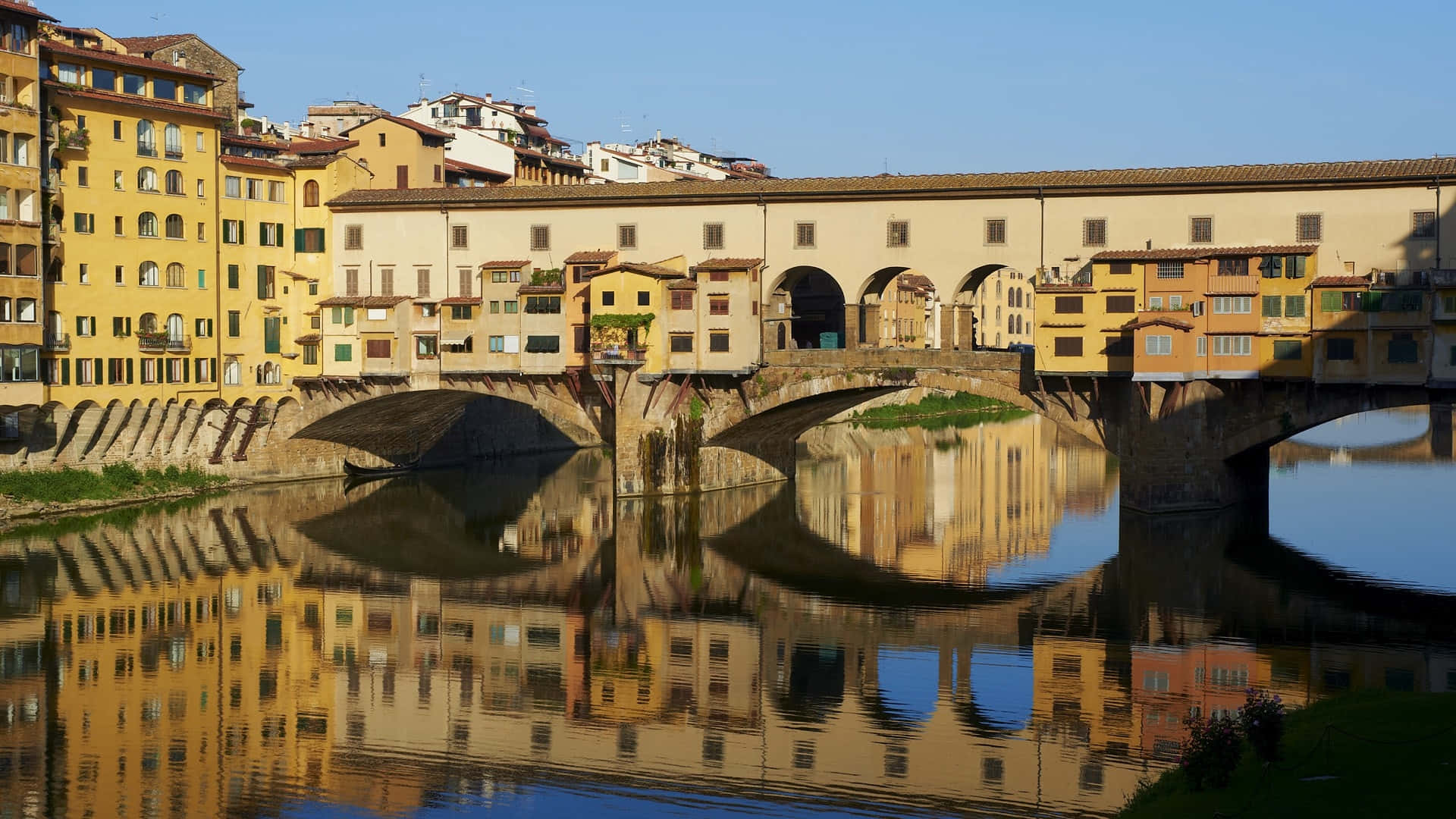 Gennemse Ponte Vecchio Unmissable fra Firenze Tapet. Wallpaper