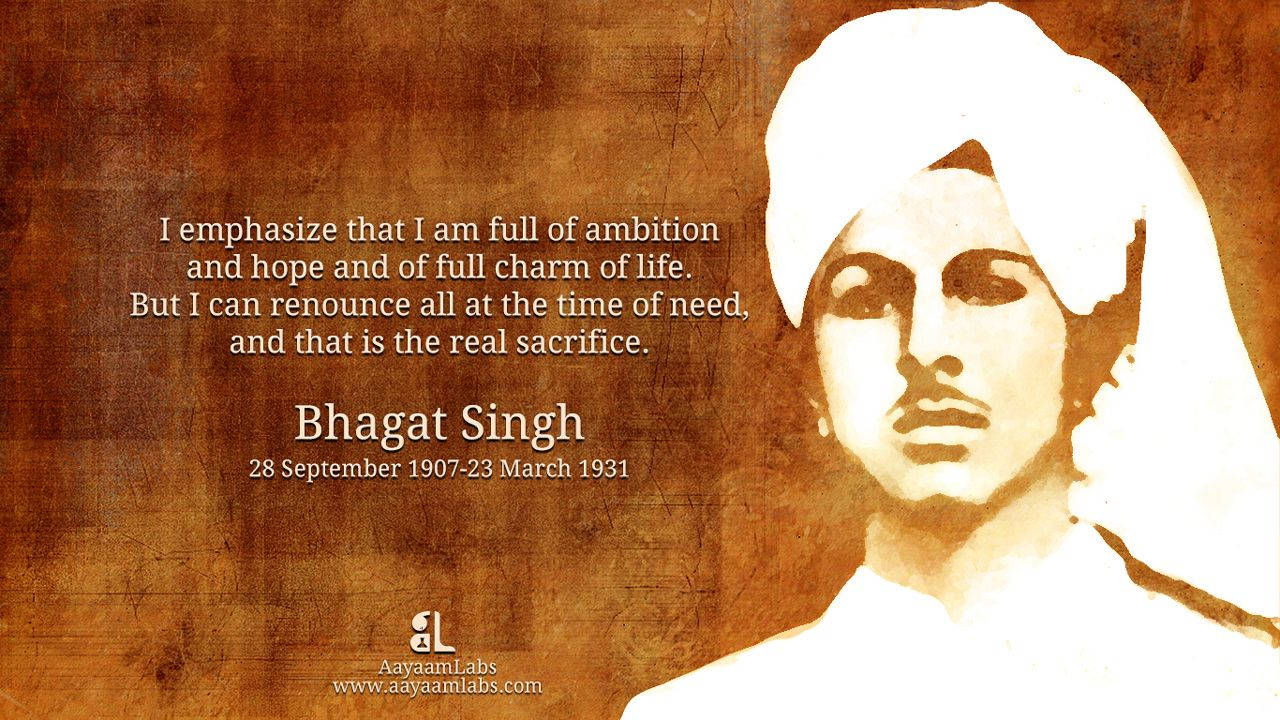 Download Revolutionary Shaheed Bhagat Singh Wallpaper 